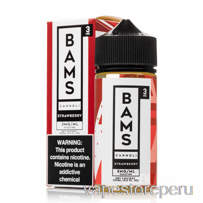 Cannoli De Fresa Recargable Vape - Cannoli De Bam Bam - 100ml 0mg